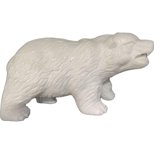 1pcs Natural Sichuan white jade Quartz Dog Bear Jades Animals Healing Stone Home Decor Crafts Decoration guard