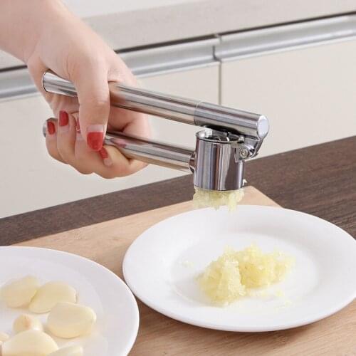 1PC Stainless Steel Garlic Press Crusher Kitchen Cooking Ginger Squeezer Masher Handheld Ginger Mincer Tools
