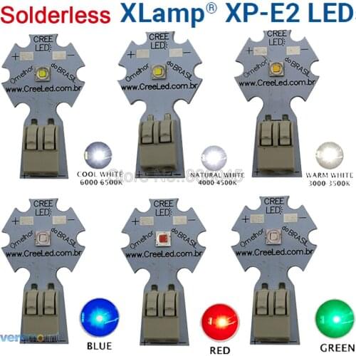 5pcs 3W Cree XPE2 XP-E2 High Power LED Emitter Cool White /Warm White /Neutral White /Red /Blue Green Solderless 20mm PCB Board