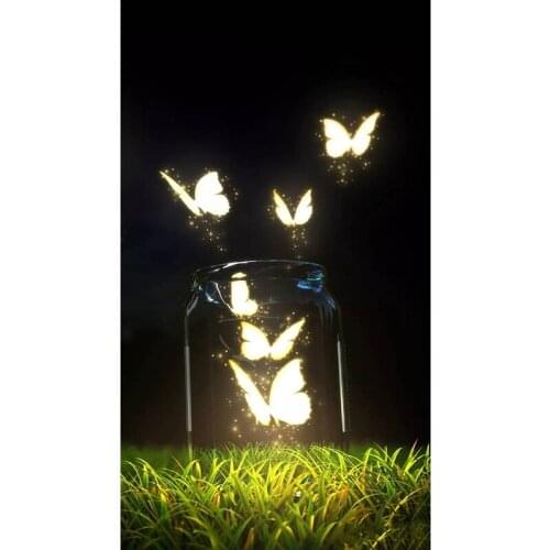 DIY Glowing butterfly 5D crafts home decor diamond mosaic square diamond embroidery needlework diamond painting cross stitch