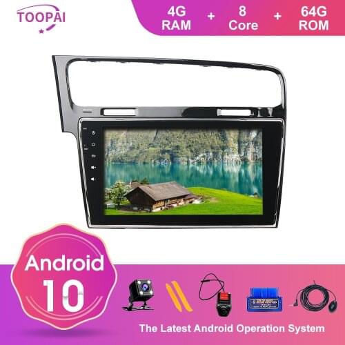 TOOPAI Android 10 For Volkswagen VW Golf 7 2013-2017 Auto Radio Stereo Head Unit GPS Navigation Car Multimedia Player Hifi