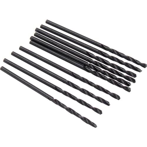 10pcs Power Twist Drill Bit Wood Straight Shank HSS Saw 1/2/3/4/5/6/7/8mm High-speed Kit Steel 10pcs Set Tool Accessories