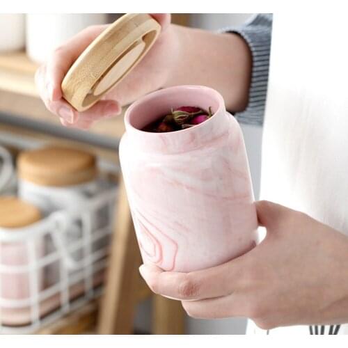 250 ML/400 ML Sealed Ceramic Storage Pot For Spectacles Tank Container For Food With Cover Flesh Coffee Caddy Tea Storage