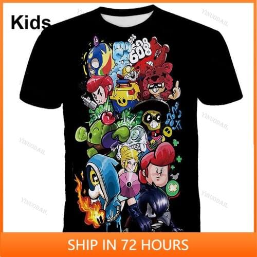Colt Nita EMZ and Star, Shoot Childrens Crow Shoot Game 3D T-shirt Baby Clothing Shirts Women Kids Leon Tops 2021 Boys Girls