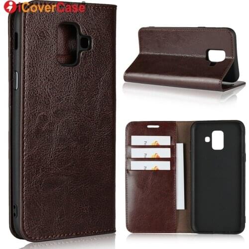 Genuine Leather Wallet for Samsung Galaxy A6 2018 Case Coque Fundas Flip Cover for Samsung Galaxy A6+ A6 Plus 2018 Phone Cases