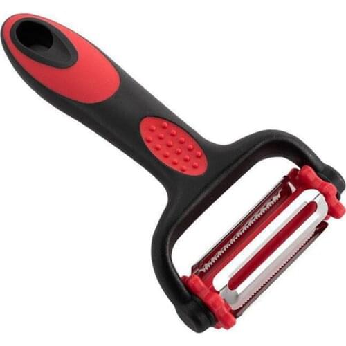 Kitchen Rotating Sharp Peeler Stainless Steel Silicone Cucumber Slicer Wide Mouth Fruit Peelers Knife Potato Big Cutter