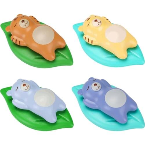 Cartoon Wind Up Animal Lying Tiger Dabbling Bathing Pool Shower Bath Toys