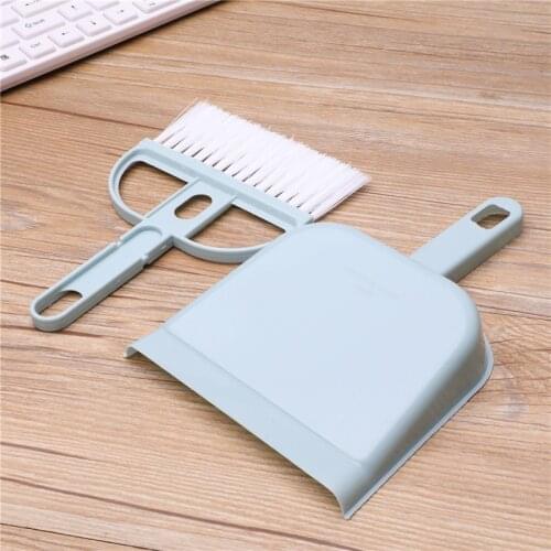 Two-Piece Set Mini Desktop Small Broom Dust Set Little Broom Keyboard Office Clean Brush Household Kitchen Corner Clean Tools