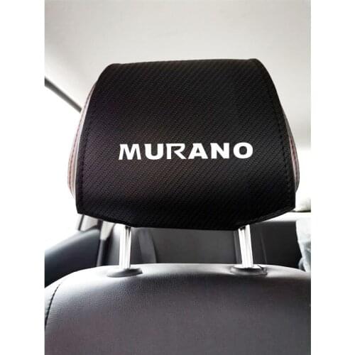Car Pillow Cover For Nissan Murano Auto Seat Headrest Neck Rest Cushion With Pockets Carbon Fiber Styling Pad Car Accessories