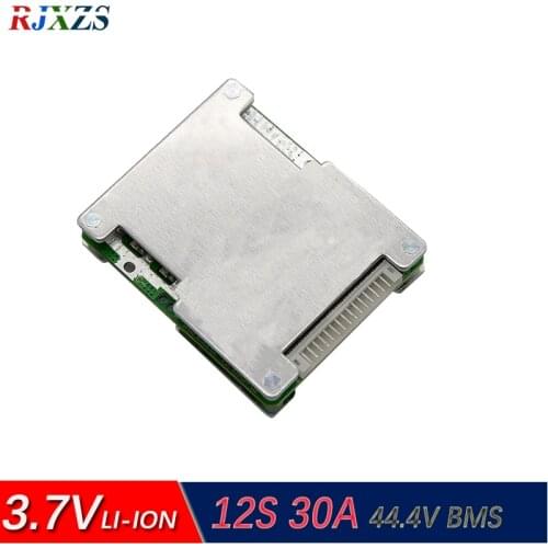 12S 30A lipo lithium Polymer BMS/PCM/PCB battery protection board for 12 Packs 18650 Li-ion e-bike Battery Cell w/ balance