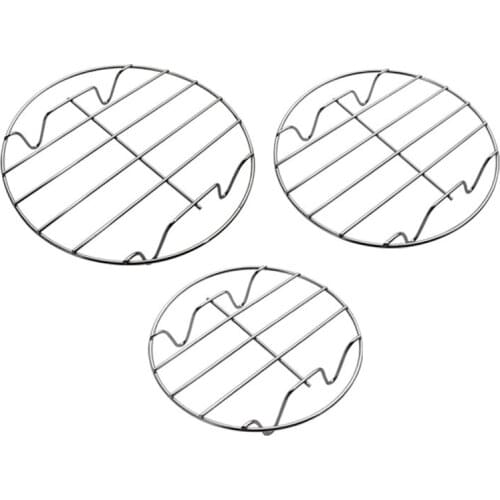 Stainless Steel Low Foot Stand Steamer Rack Round Baking Cooking Cooling Holder Rice Cooker PotsSteaming Shelf Kitchen Utensils