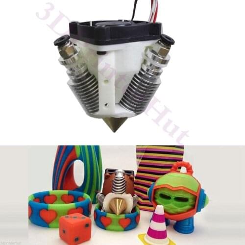 Reprap Benefits of this design Easy calibration Color Hot End 3 IN 1 OUT Extruder HotEnd full kit/set for 0.4mm 1.75mm filament