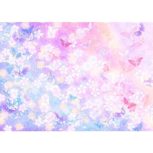 Thin Vinyl Cloth Photography Backdrop 5x7 Shiny Flowers Butterflies For Wedding Photo Shoots Camera Background For Photo Studio