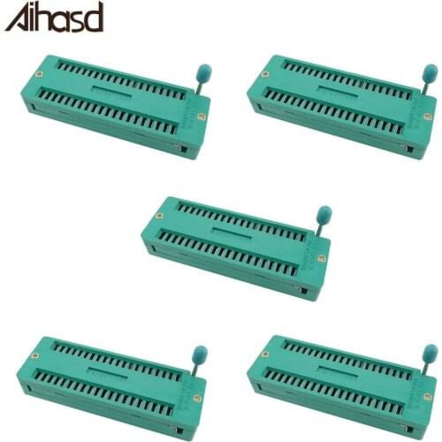 40P IC Universal ZIF Test Locking Socket Integrated Circuit IC Socket For DIP IC MCU 5PCS/LOT