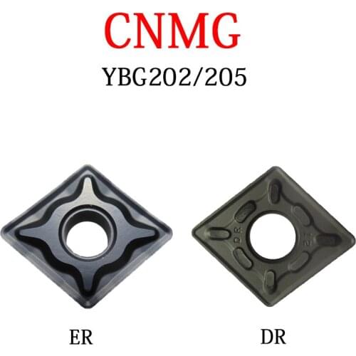 CNC High-Quality Turning Inserts CNMG 190612 CNMG190612-DR YBG202 CNMG190612-ER YBG205 External Turning Tool Shank Lathe Machine
