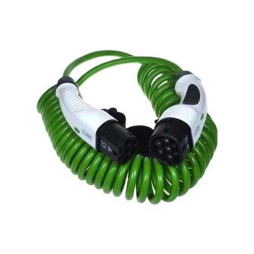 Doustar Mode 3 Ev Charger Cable Adaptor for Tesla Charging/type 2 32A Three Phase Coild Cable 22kw Charging Adaptors Industrial