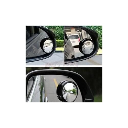 2pcs/set Helpful Car mirror Wide Angle Round Convex Blind Spot mirror for parking Rear view mirror Rain Shade Auto Accessories