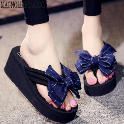 New Women Flower Summer Sandals Slipper Indoor Outdoor Wedges Flip-flops Beach Shoes New Fashion Female Casual Slipper c547