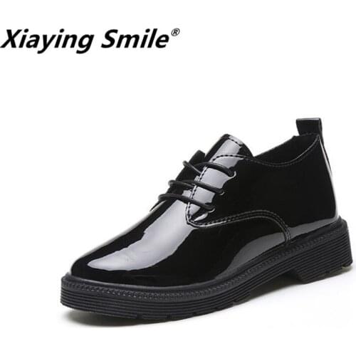 Xiaying Smile Women Heel Pumps New Fashion Casual Shoes Spring Autumn Female Concise Lace-up Square Heel Round Toe Pumps Shoes