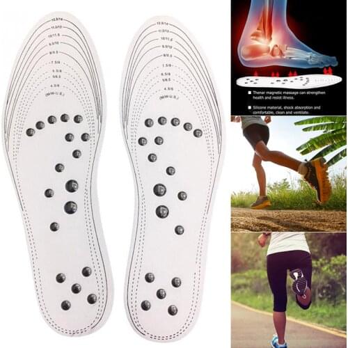1Pair Acupressure Magnetic Massage Foot Insole Therapy Reflexology Pain Relief Pads New Shoes Men Insoles Gel Shoe Pad