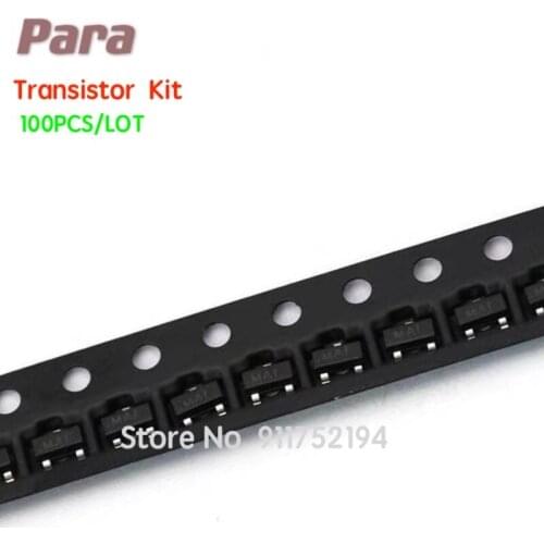 100PCS/LOT MMBT3904 MMBT3906 S9013 S9014 S9015 S9018 SS8050 SS8550 2N5551 2SC1815 SOT-23SMD transistor KIT10kindsX10pcs=100PCS