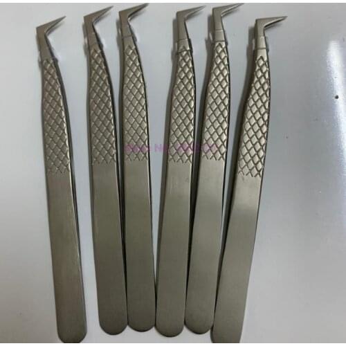 100pcs Eyelash Tweezers Excellent Closure Stainless Steel Lash Accessories Tweezers For 3D Volume Lash Extension