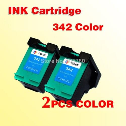 2x ink cartridges compatible for342 compatible for 342 Deskjet 9800 6840 5420 5442 5443 PSC 5740 printer