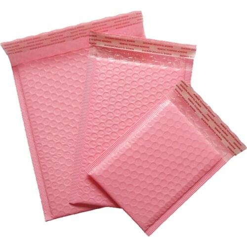 30Pcs 16 Sizes Bubble Mailers Pink Poly Bubble Mailer Self Seal Padded Envelopes Shockproof Shipping Mailing Bag With Bubble
