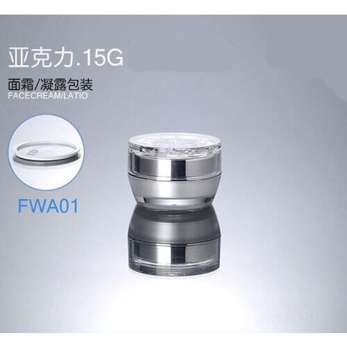 300Pcs 15ml 15g 30ml 30g 50ml 50g Portable Cosmetic Empty Jar Pot Makeup Face Cream Container, Acrylic Pearl Whte cream jar