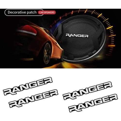 4pcs car audio decorate 3D Aluminum Badge Emblem Sticker For Ford Ranger T6 2008 2017 2018 Accessories