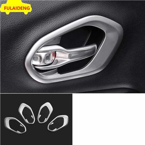 4pcs For JEEP Cherokee 2014-2021 ABS Car Interior Door Handle Bowl Cover Trim Car Styling Accessories