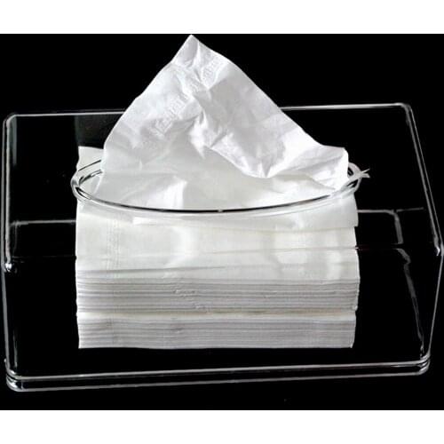 Acrylic Clear Tissue Case Facial Paper Towel Dispenser Box 8.3 x 4.5 x 3.5 inches