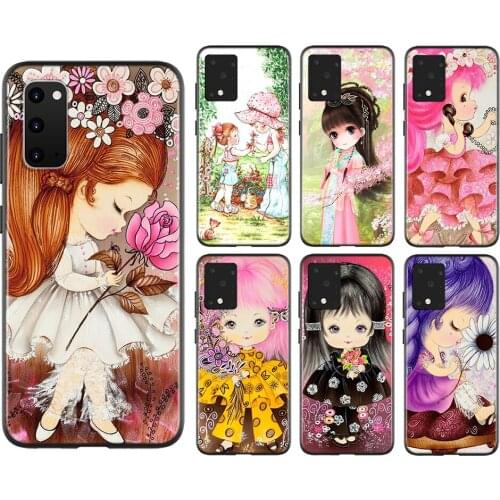 Little Girl And Flowers For Samsung Galaxy A01 A11 A12 A21 A21S A31 A41 A42 A51 A71 A32 A52 A72 A02S UW Phone Case