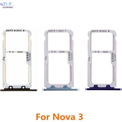 10pcs/lot SIM Card Tray Slot Holder Adapter for Huawei Nova 3 Nova3 Phone Spare Parts