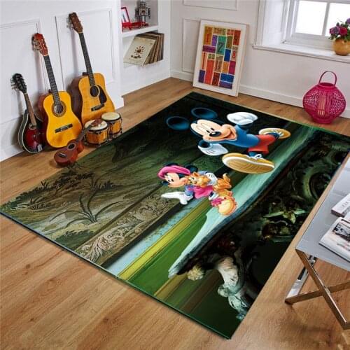 80x160CM Disney Minnie Mickey Baby Play Mat Rugs for Kids Children Bedroom Home Living Room Non-slip Carpet Kicthen Floor Mat