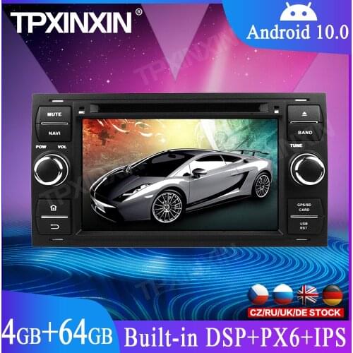 DSP Android 10.0 64GB Car CD DVD Player GPS Map Navigation Auto Radio For FORD 2006 Car Multimedia Player Head Unit Dashboard