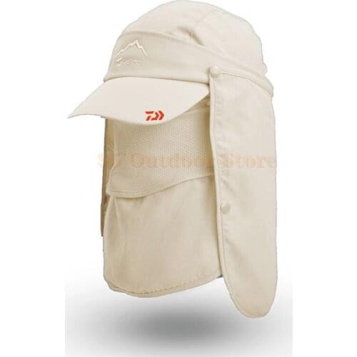 Daiwa Dual Purpose Outdoor Fishing Summer Anti UV Fisherman Hat for Men Hiking Foldable Suncap Bucket Hats Sun Protection Cap