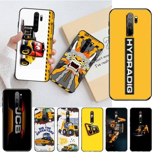 YJZFDYRM JCB excavator Painted Phone Case for Redmi Note 9 8 8T 8A 7 6 6A Go Pro Max Redmi 9 K20