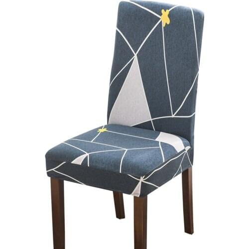 Geometric Print Wedding Chair Covers Spandex Stretch Dining Seat Protector Slipcover Party Hotel Room Seat Cover