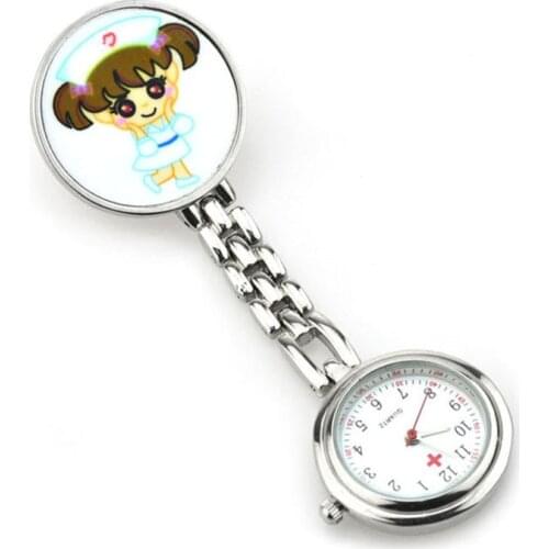 Gift Doctor Pendant Pocket Quartz Red Cross Brooch Nurses Watch Fob Hanging Medical Pocket Watch Relogio Clock Lovely Girl