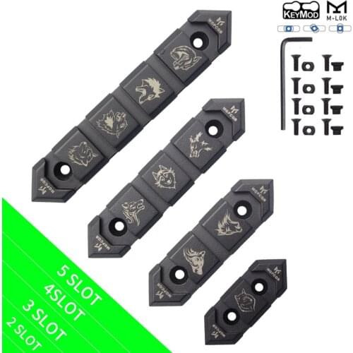 Keymod / mlok dual system 2 / 3 / 4 / 5 slot metal ACR rail section gun accessories