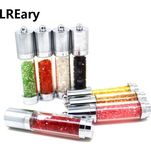 Metal cylindrical Crystal USB Flash Drive 32GB 4GB 8GB 16GB 64GB creative Jewelry Pen Drive 128MB U Disk Memory Stick Pendrive