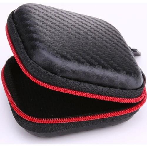Mini Zipper Hard Headphone Case Portable Earphone Pouch Storage Box PU EVA Earbuds Storage Bag for MP3 MP4 Headphones