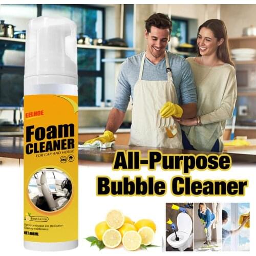 Multi-functional Foam Cleaner No Flushing Grease-free Cleaner Automoive Car Interior Roof Ceiling Foam Cleaner Home Cleaning