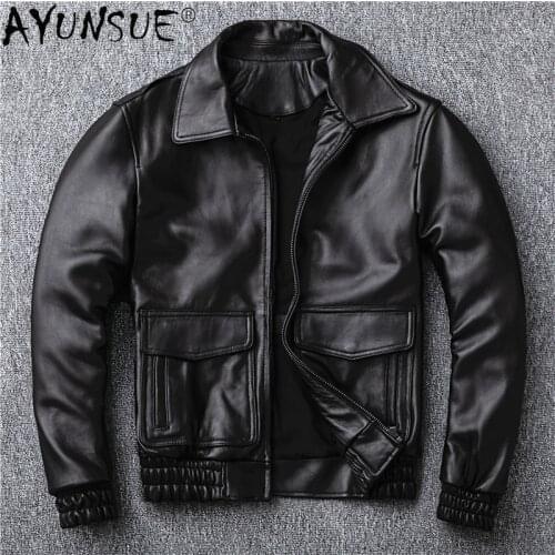 2021 Leather Jacket Men Streetwear Korean Style Short Sheepskin Coat Men Clothing Casaul Motorcycle Men Clothing WPY3673