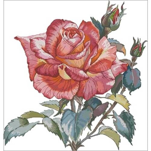 Queen of flowers patterns counted 11CT 14CT 18CT Cross Stitch Set DIY Cross-stitch Kits Embroidery Needlework Home Decor