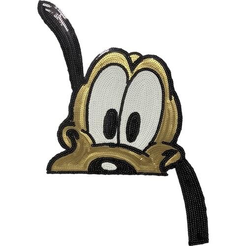 Sew on Clothes Patches Fashion Embroidery Sequins cartton dog Badges T-shirt Down Jacket Personality Beautify Patches DIY