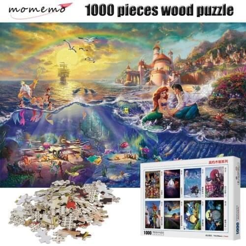 MOMEMO The Mermaid Figure Puzzle 1000 Pieces Cartoon Anime Jigsaw Puzzle for Adult Childrens Educational Toys Puzzle Game