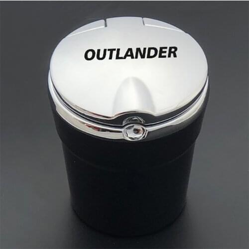 For Mitsubishi Outlander Car Ashtray Creative Personality Multi-function Car With Light Ashtray With Lid Car Ashtray Accessories