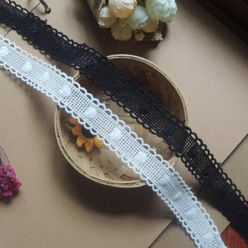 Custom lace bar code, water soluble heart shape lace, garment trim accessories DIY handwork material width 2.2cm
